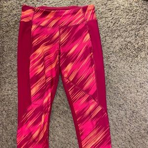 Bright pink leggings